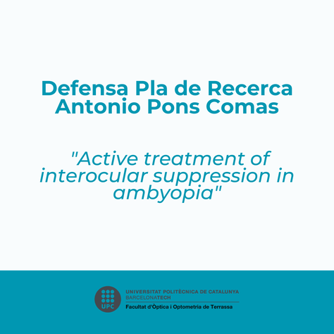Defensa Pla de Recerca Antonio Pons Comas