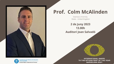 Visita Dr. Colm McAlinden a la FOOT: Premi Internacional a l’Optometrista de l’Any 2021