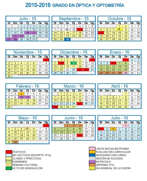 calendario 2015-2016 GOO