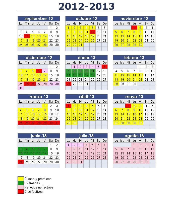 Calendario 2012-13 DOO SP