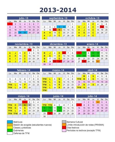 Calendario Master 2013-2014
