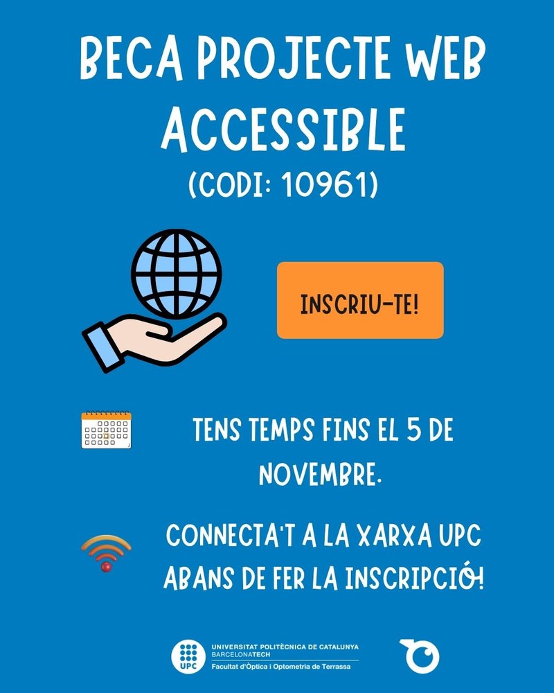 CONVOCATORIA BECA PROYECTO WEB ACCESIBLE CONVOCATORIA BECA PROYECTO WEB ACCESIBLE