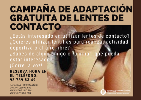 Campaña de adaptación gratuita de lentes de contacto