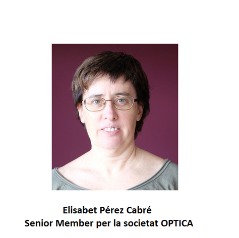 Elisabet Pérez nombrada Senior Member por la sociedad OPTICA
