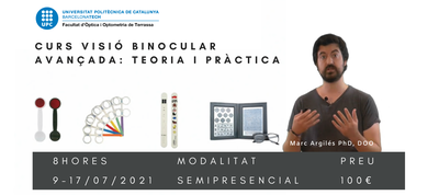 Nuevo Curso Visión binocular avanzada: teoría y práctica