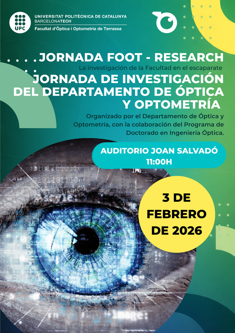 Sesión de acogida del Máster Universitario en Optometría y Ciencias de la Visión, Jornada FOOT Research y Jornada de Investigación del DOO