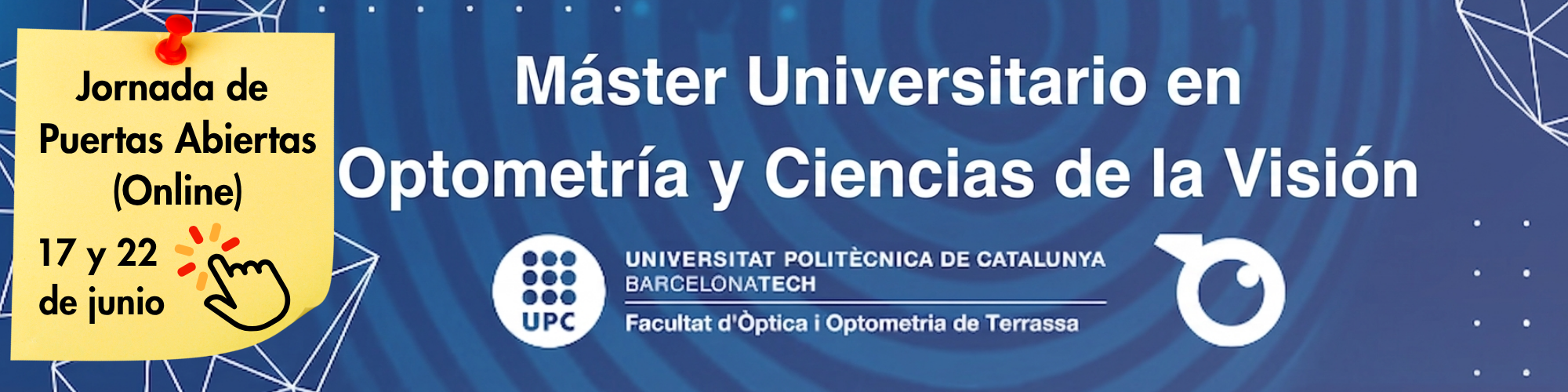 Máster Universitario en Optometría y Ciencias de la Visión